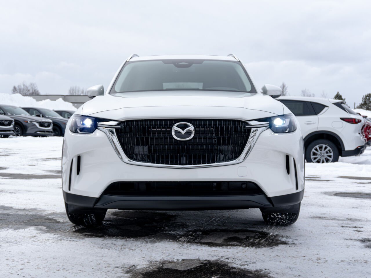MAZDA CX-90 hybride rechargeable 2641 | GS-L TI 2026 Blanc rhodium métallisé Val-d'Or - photo #1