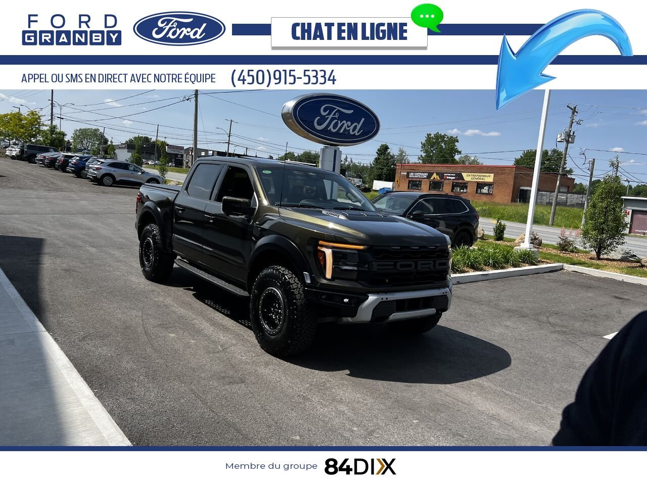 Ford F-150 RAPTOR 37 802A 2025 Vert Granby - photo #30