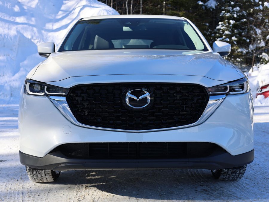 2025 Mazda CX-5 Gs, awd, Toit ouvrant, volant et rétroviseurs chauffants, hayon électrique Rhodium White Metallic