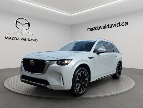 2026 Mazda CX-90 PHEV Signature PHEV, 7 passagers, toit pano, cuir, sièges ventilés Platinum Quartz Metallic