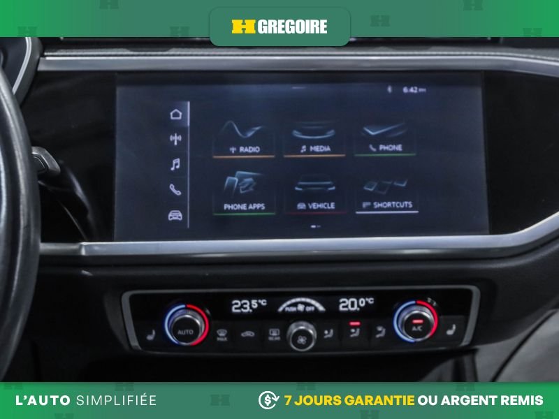 Audi Q3 821489 | Komfort AWD AUTO AC CUIR TOIT MAGS CAM RECULE 2021 Gris Laval - photo #20