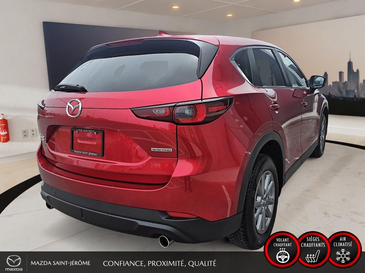 2025 Mazda CX-5 GS | CUIR | AWD | MAGS | Red Saint-Jérôme - photo #5