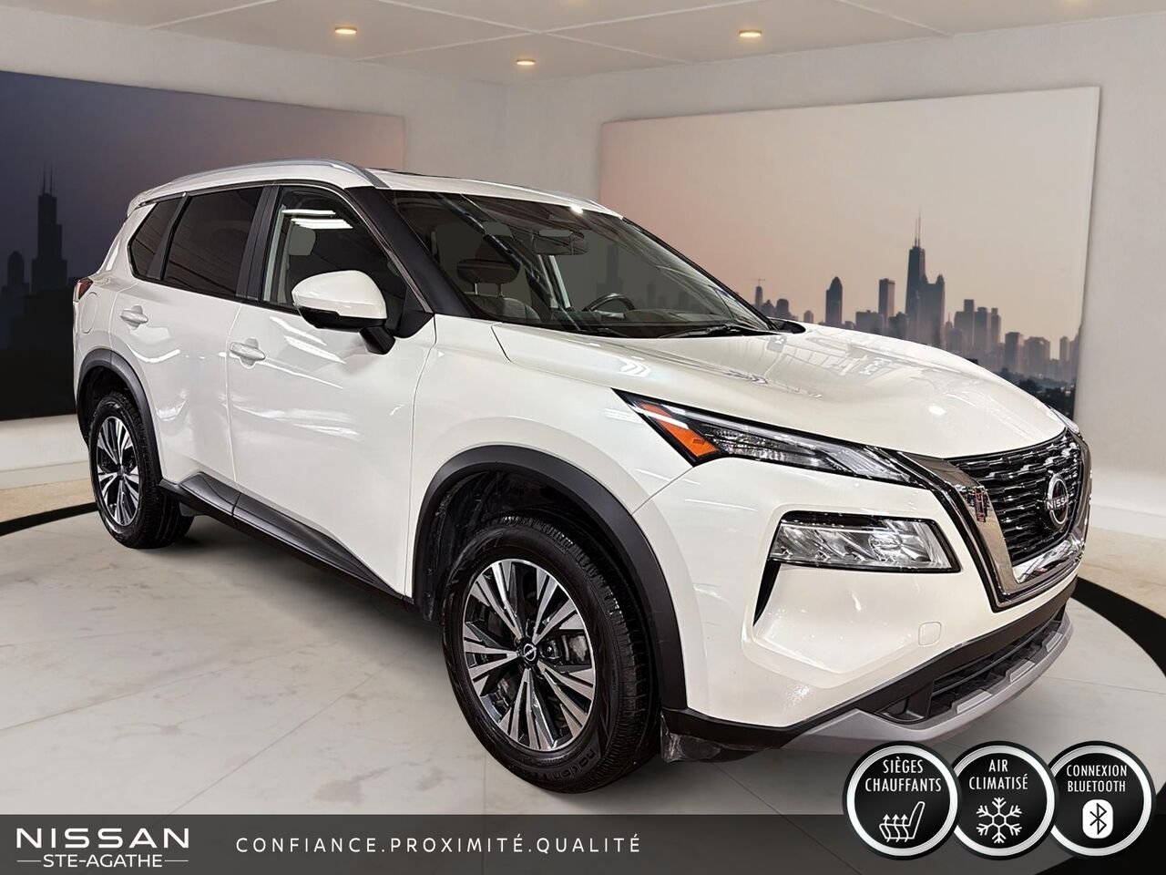 2023 Nissan Rogue SV TI avec ensemble toit ouvrant White Saint-Jérôme - photo #2