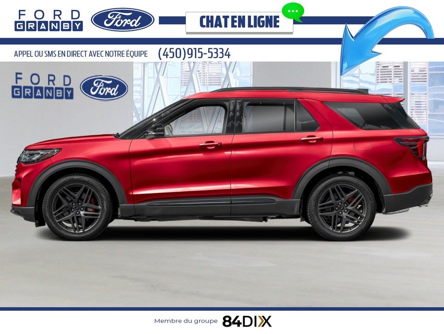 2026 Ford Explorer Rapid Red Metallic Tinted Clearcoat