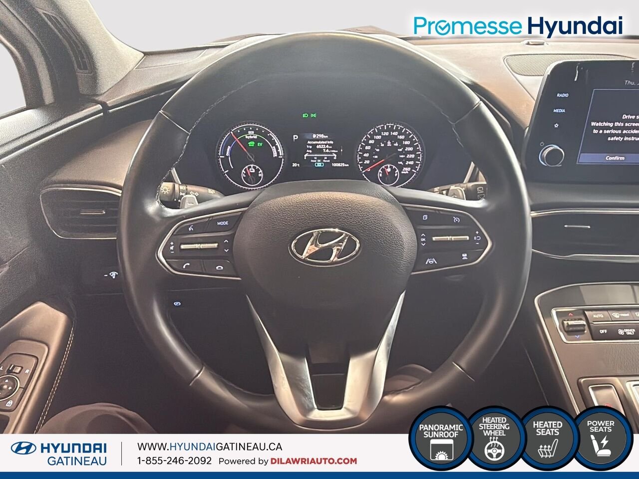 2022 Hyundai Santa Fe Hybrid White Gatineau - photo #9