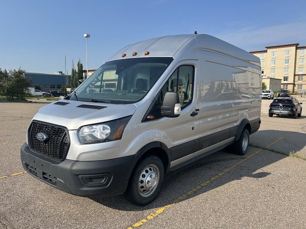 2024 Ford Transit Cargo Van T-350 HD 148 EL Hi Rf 9950 GVWR DRW AWD Grey Sherwood Park - photo #2