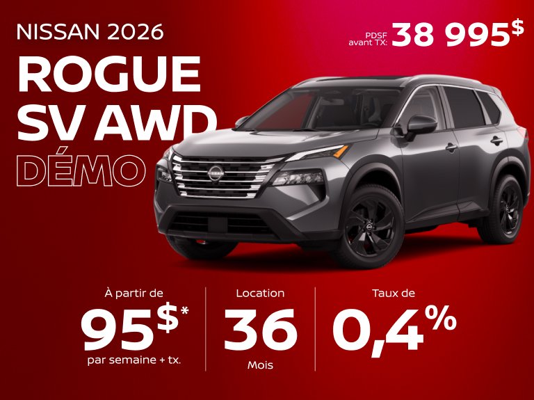 Nissan chomedey Accueil avril Rogue SV AWD
