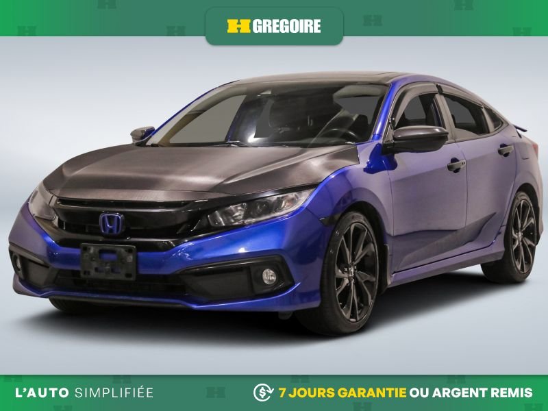 Honda Civic 822259 | Sport AUTO AC CUIR TOIT GR ELECT MAGS CAM RECUL BL 2019 Bleu Laval - photo #2