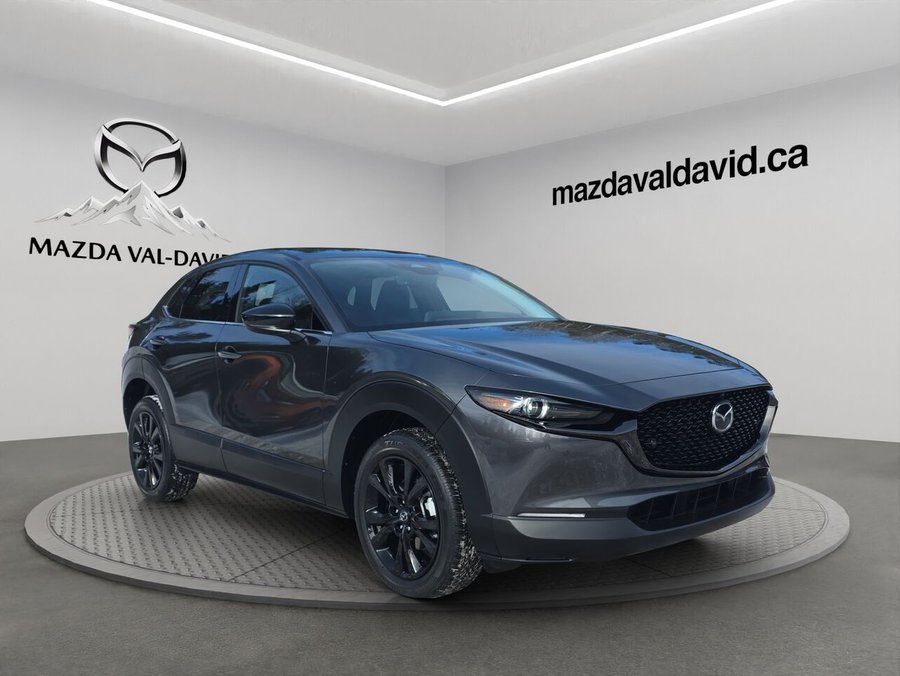 2025 Mazda CX-30 GT turbo, awd, toit ouvrant, Écran 360 degré, Navigation, chargeur sans fil pour cellulaire Aero Grey Metallic
