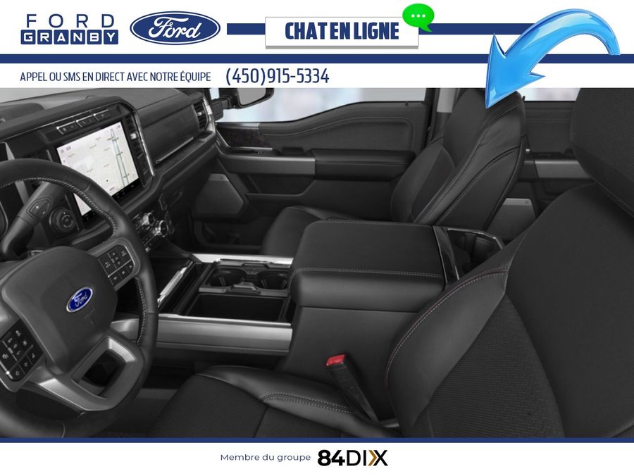 Ford Super Duty F-250 SRW LARIAT cabine 6 places 4RM caisse de 8 pi 2026 Gris carbonisé métallisé