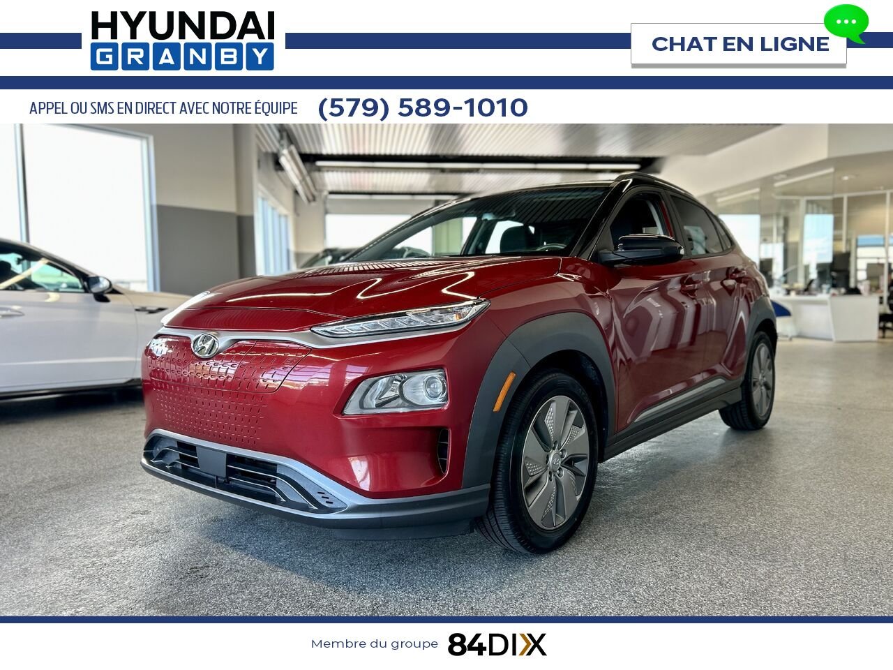 Hyundai Kona électrique 2021 Rouge Granby - photo #2