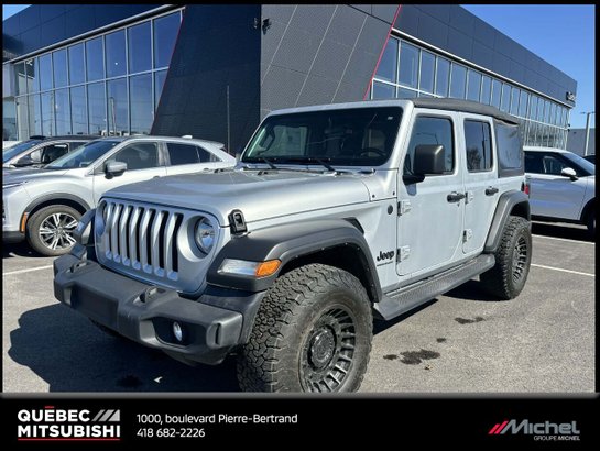 2023 Jeep Wrangler Sport S 4x4, Volant chauffant, Apple Carplay/Android Auto Grey