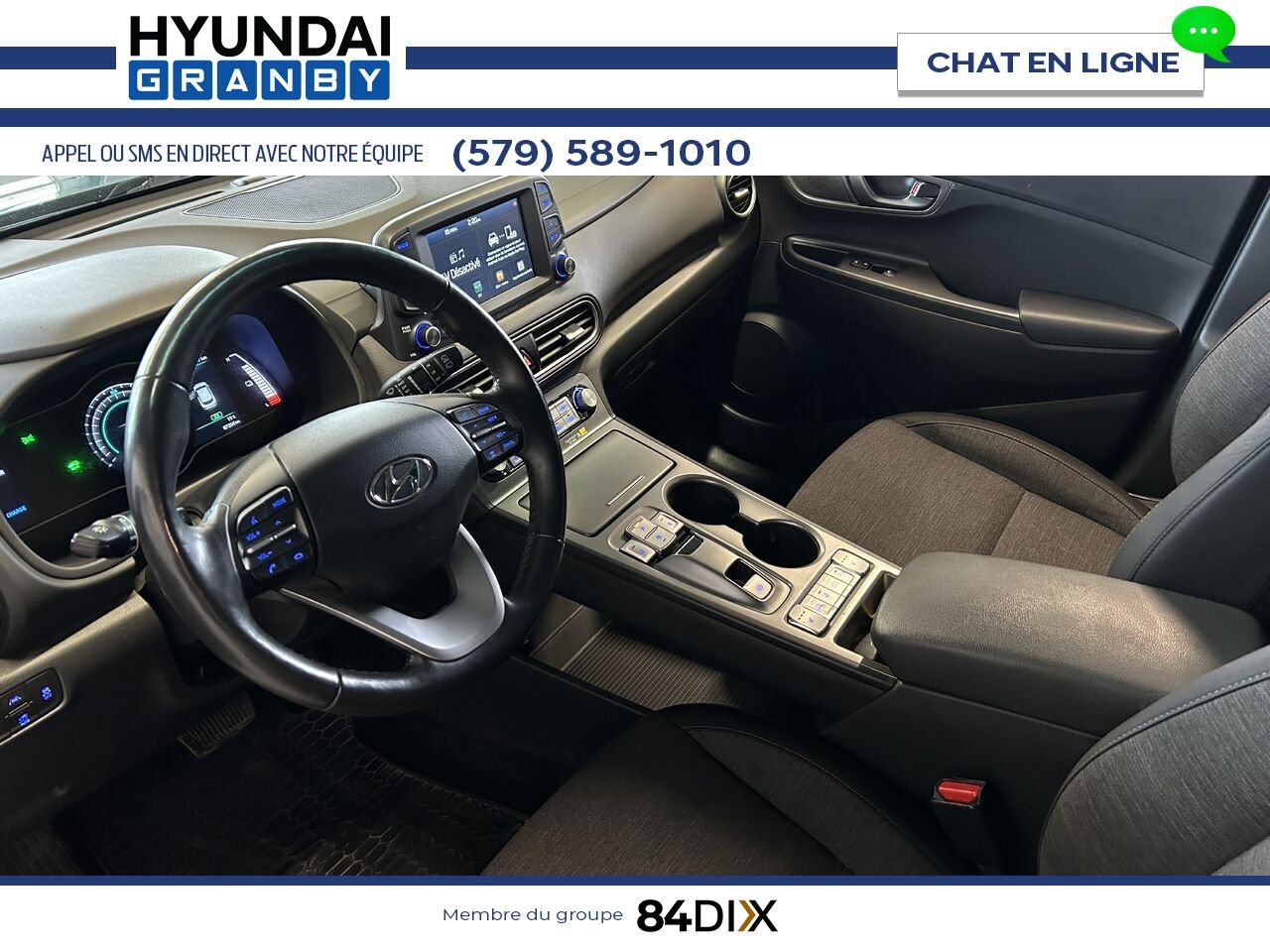 Hyundai Kona électrique 2021 Bleu Granby - photo #9
