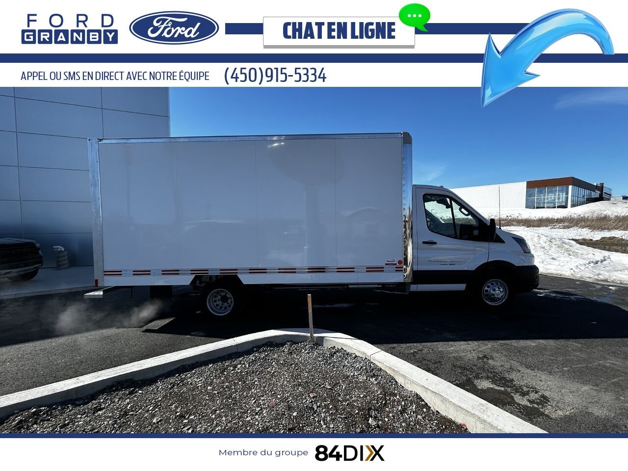 Ford TRANSIT FOURGON TRONQUÉ 2024 Blanc Granby - photo #1