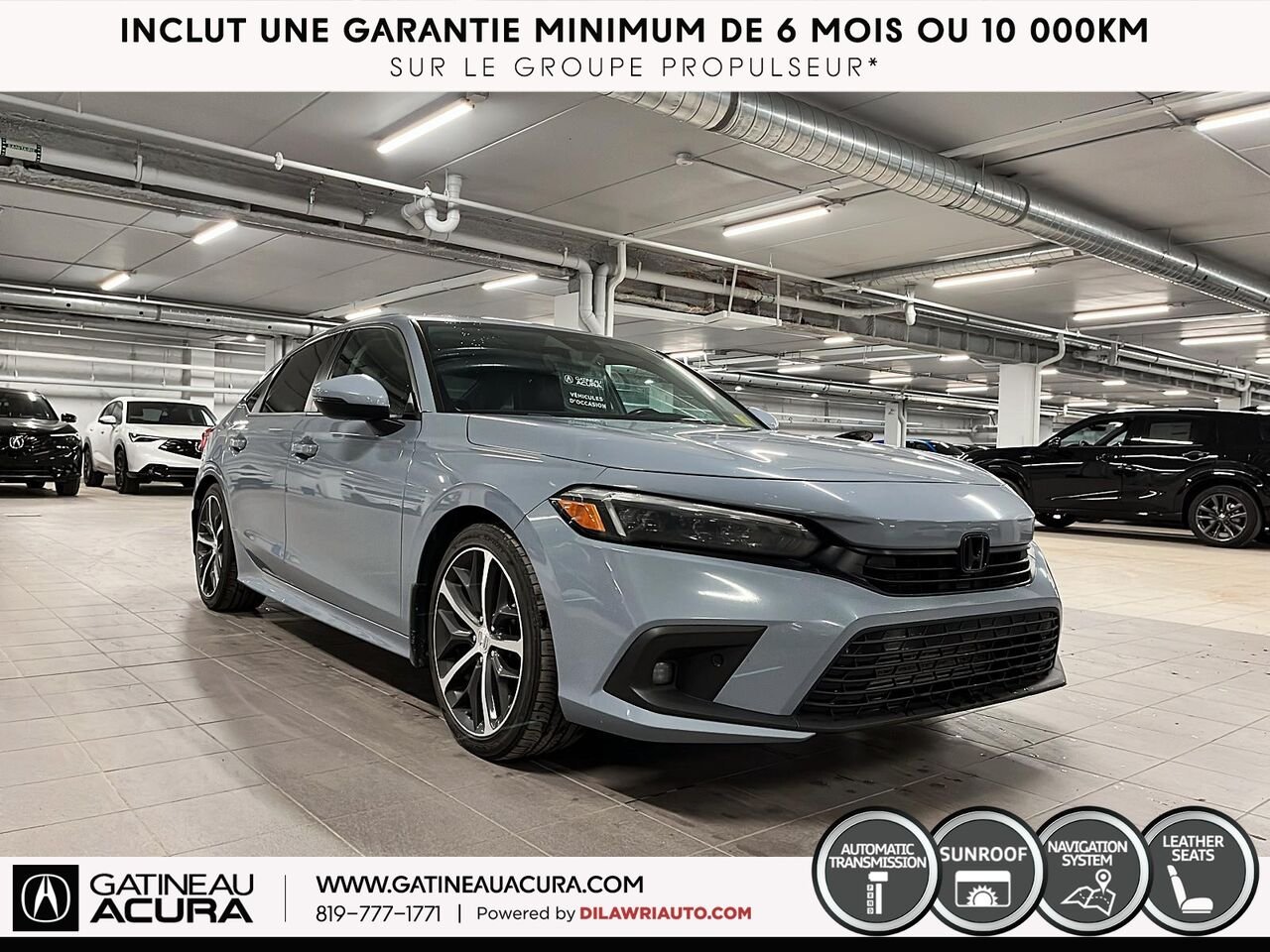 Honda Civic Touring 2022 Gris Ottawa & Gatineau - photo #2