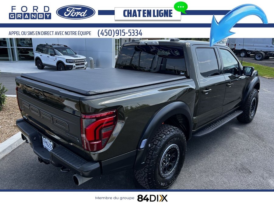 Ford F-150 RAPTOR 37 802A Raptor 802a 4RM caisse de 5,5 pi, PNEUS 37" 2025 Vert