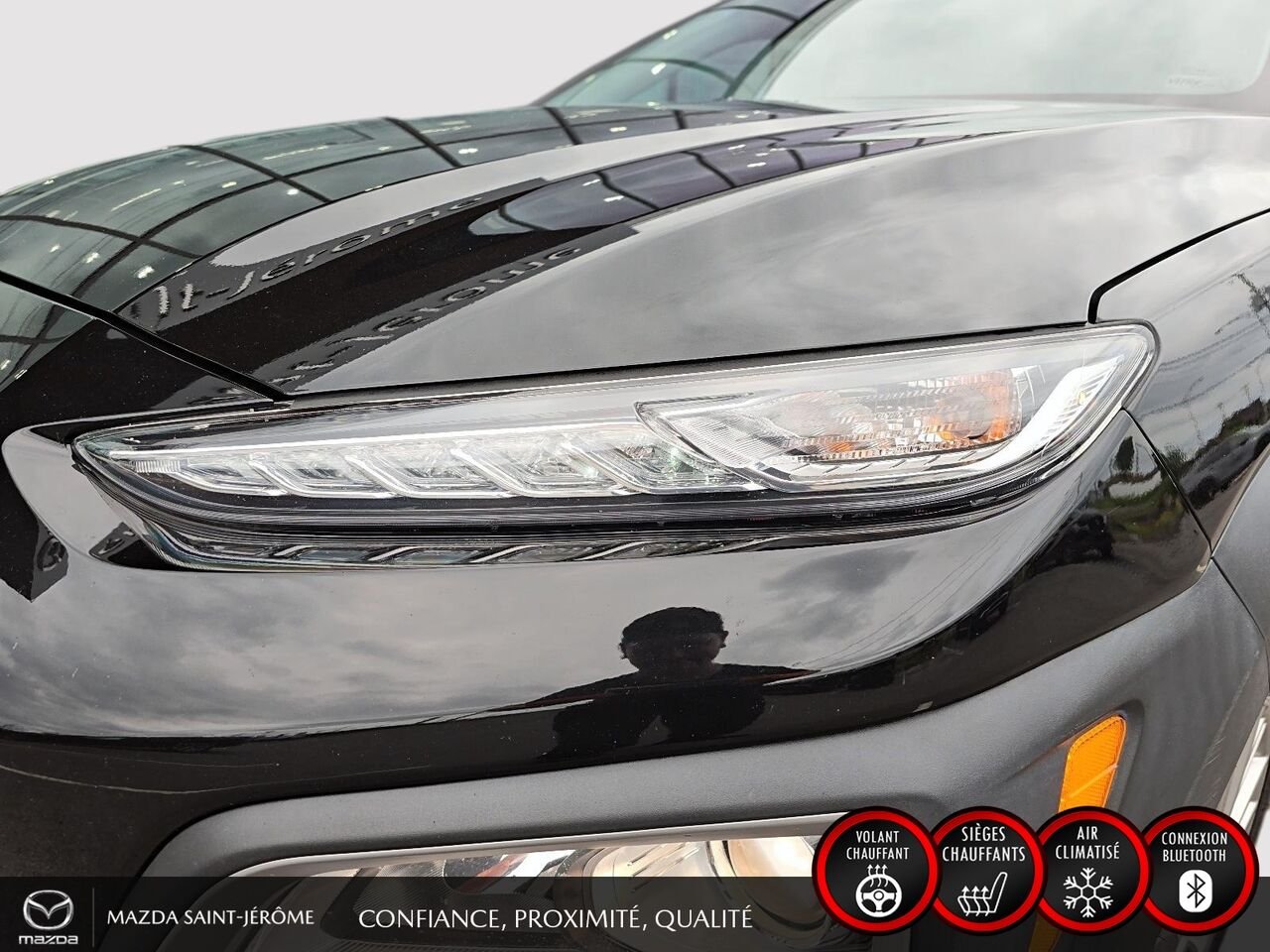 2021 Hyundai Kona Black Ste-Agathe des Monts - photo #1