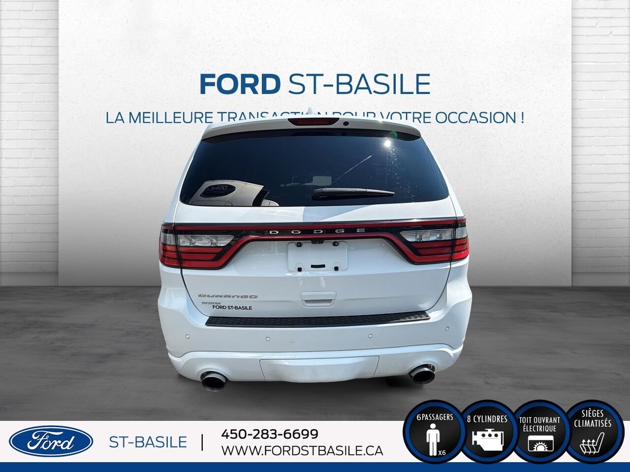 DODGE DURANGO 2015 Blanc Saint-Basile-le-Grand - photo #6