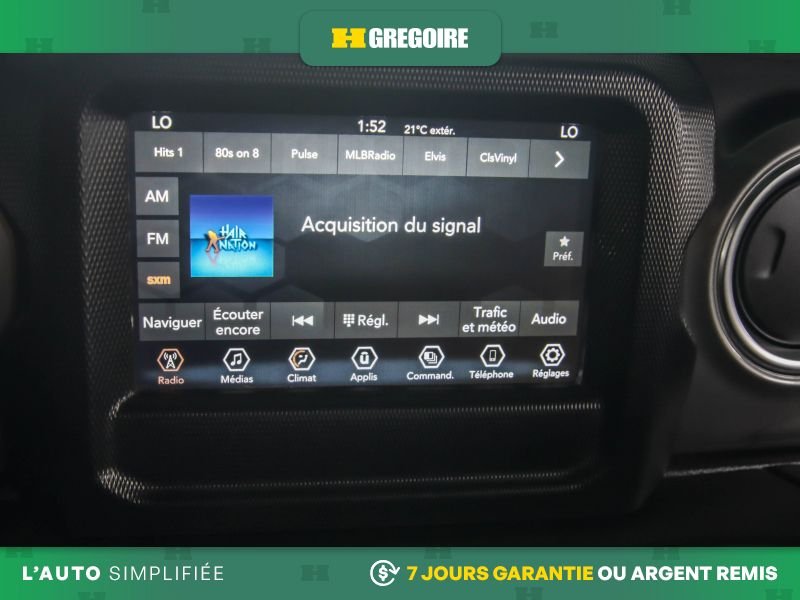 Jeep Wrangler 821166 | UNLIMITED SAHARA AUTO A/C MAGS CAM RECUL BLUETOOTH 2021 Gris Laval - photo #11