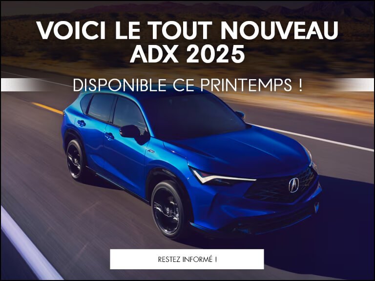 Gatineau acura ADX 2025 accueil janvier