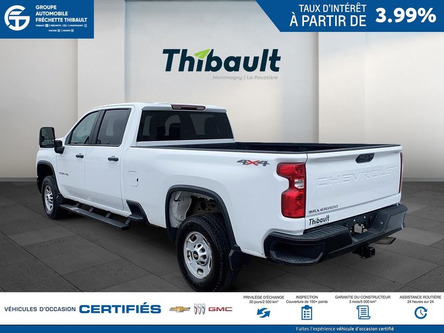CHEVROLET SILVERADO WT cabine multiplace 4RM 172 po 2024 Blanc