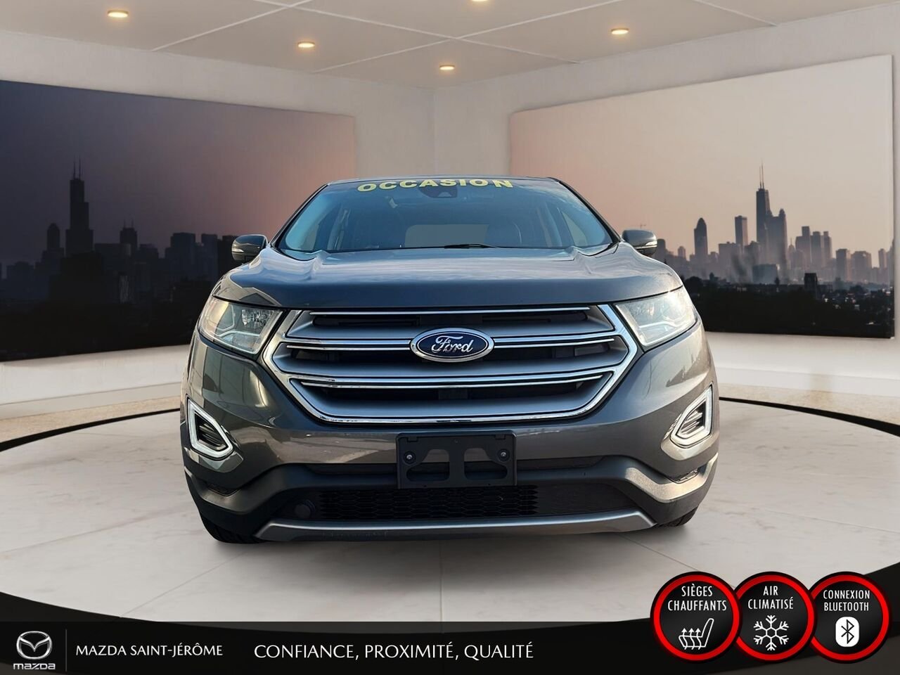 2018 Ford Edge Titanium | TOIT PANORAMIQUE | CUIR | AWD | Grey Saint-Jérôme - photo #2