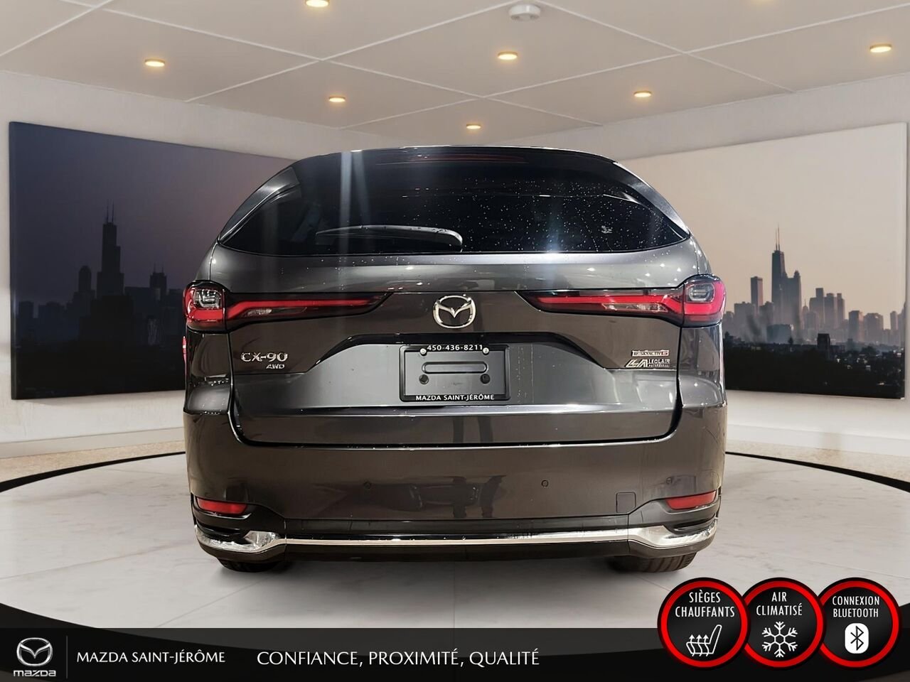 2024 Mazda CX-90 hybride léger Signature | TOIT PANORAMIQUE | AWD | CUIR | SIEGES CAPITAINES | Grey Saint-Jérôme - photo #6