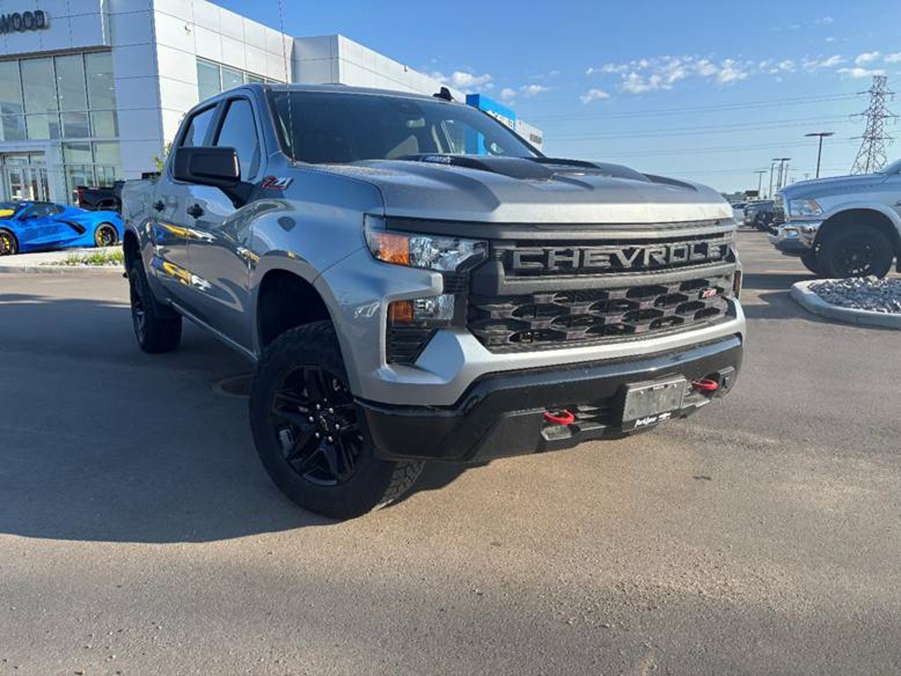 2024 Chevrolet Silverado 1500 4WD Crew Cab 147 Custom Trail Boss Grey Sherwood Park - photo #1