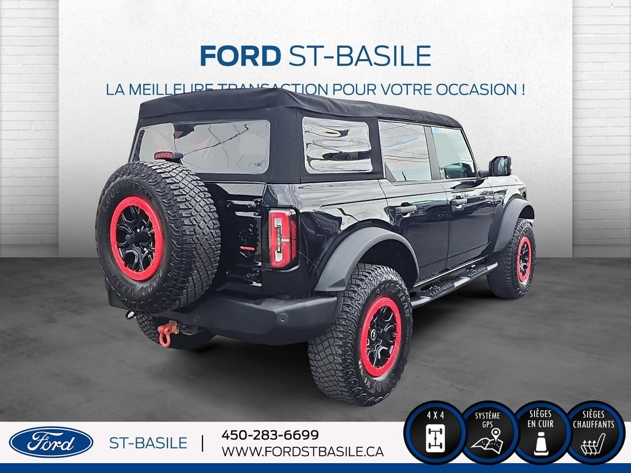 Ford BRONCO 2022 Noir Saint-Basile-le-Grand - photo #7