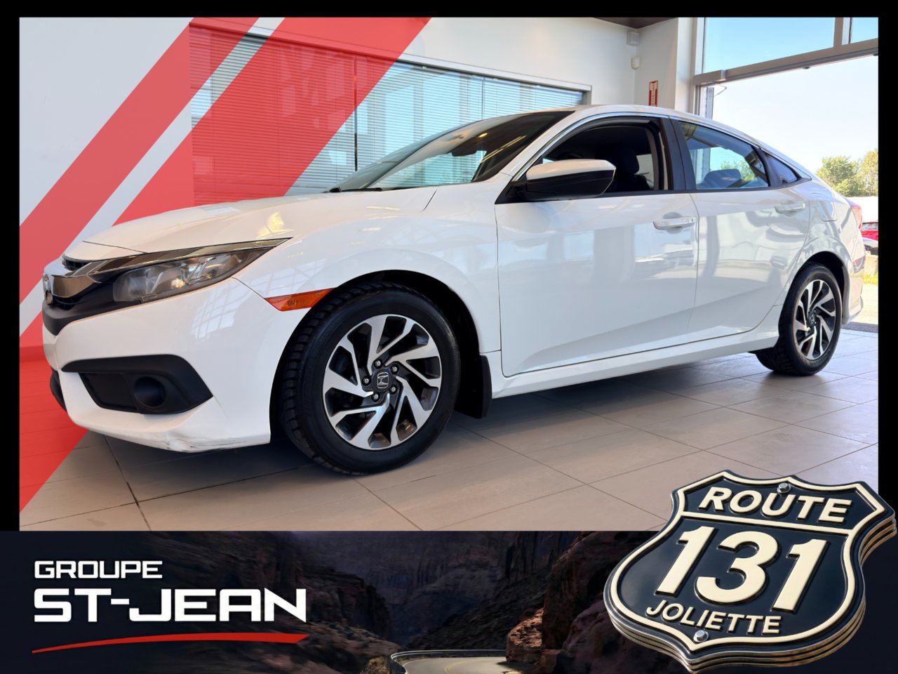 2018 Honda Civic Sedan White Notre-Dame-des-Prairies - photo #0