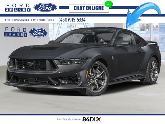 Ford Mustang Dark Horse toit fuyant 2026 Noir ombre