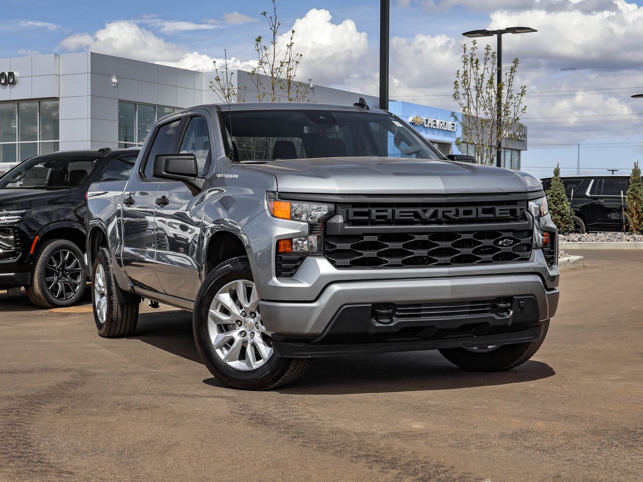 2024 Chevrolet Silverado 1500 4WD Crew Cab 147 Custom Grey Sherwood Park - photo #1