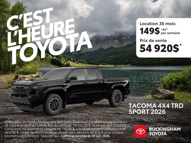2026 Juin   Banner Toyota Tacoma