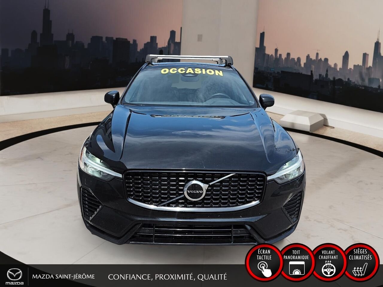 2022 Volvo XC60 Recharge T8 R-Design hybride rechargeable | POLESTAR | TOIT PANORAMIQUE | AWD | CUIR | Black Saint-Jérôme - photo #2