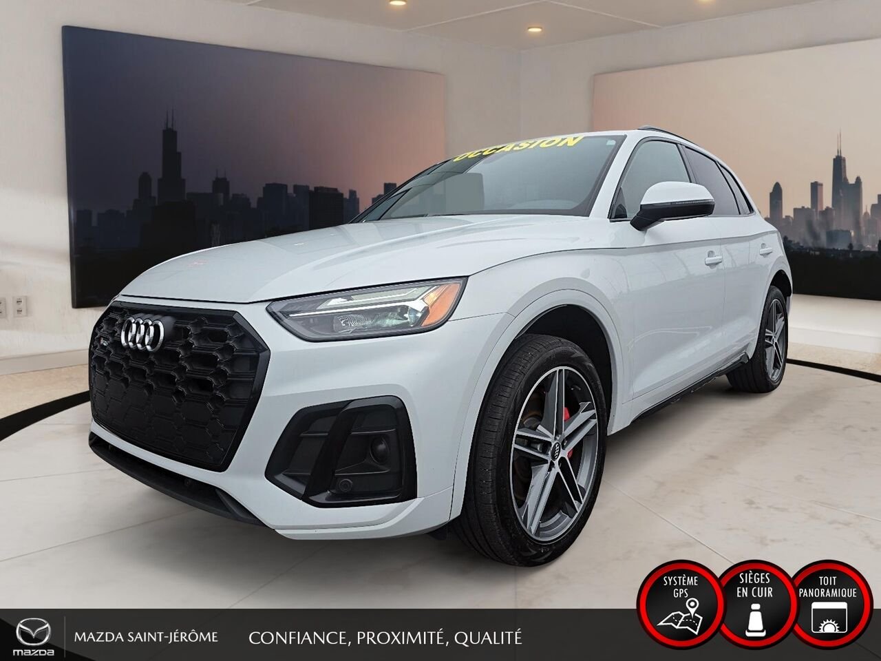 2022 Audi SQ5 Progressiv 3.0 TFSI quattro | CUIR ROUGE | TOIT PANO | White Saint-Jérôme - photo #0