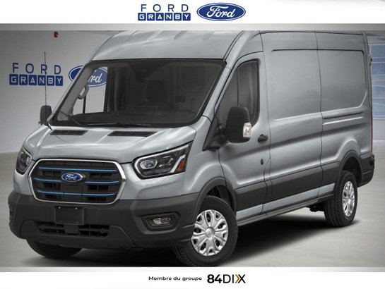 Ford E-Transit fourgonnette utilitaire T-350 toit surélevé PA 148 po PNBV de 9 500 lb 2025 Argent lingot métallisé