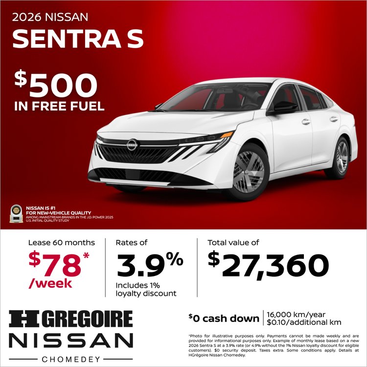 Nissan chomedey promo mai Sentra S EN