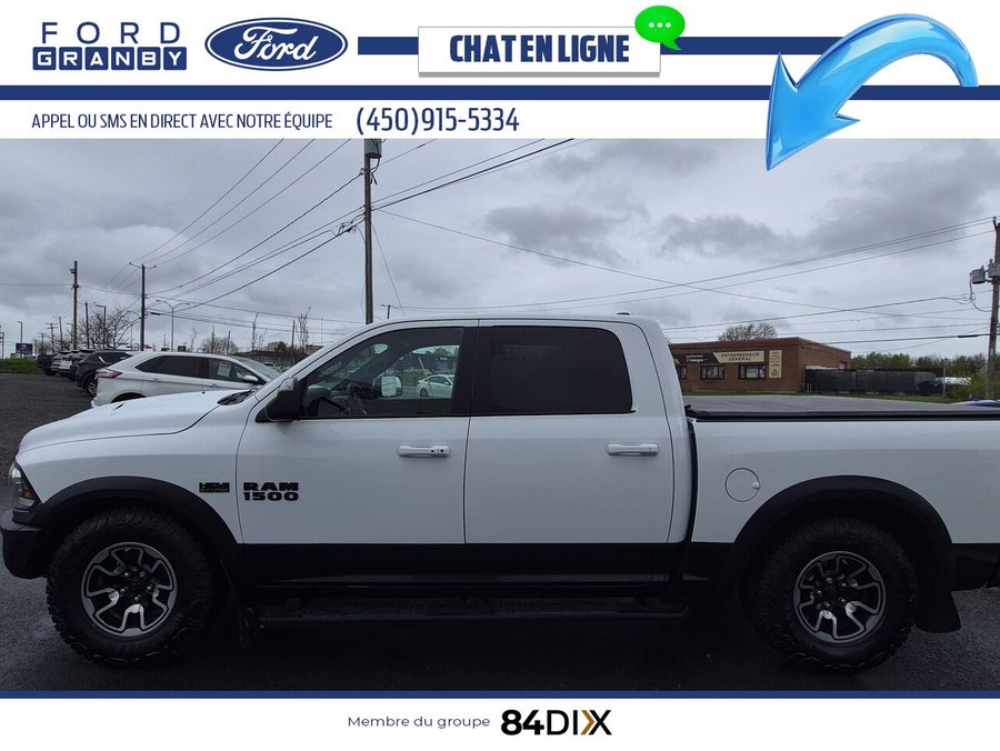 Ram 1500 Rebel cabine d'équipe 4RM 140,5 po 2017 Blanc