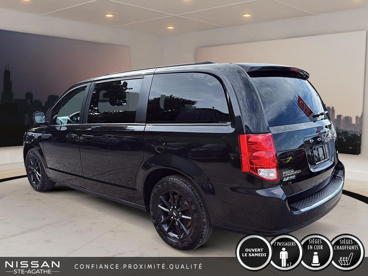 2020 Dodge Grand Caravan GT | TV/DVD | CUIR | STOW N GO | Black Saint-Jérôme - photo #4