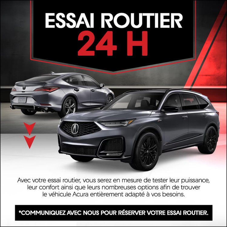 Gatineau acura promo septembre ESSAI ROUTIER 24H FR