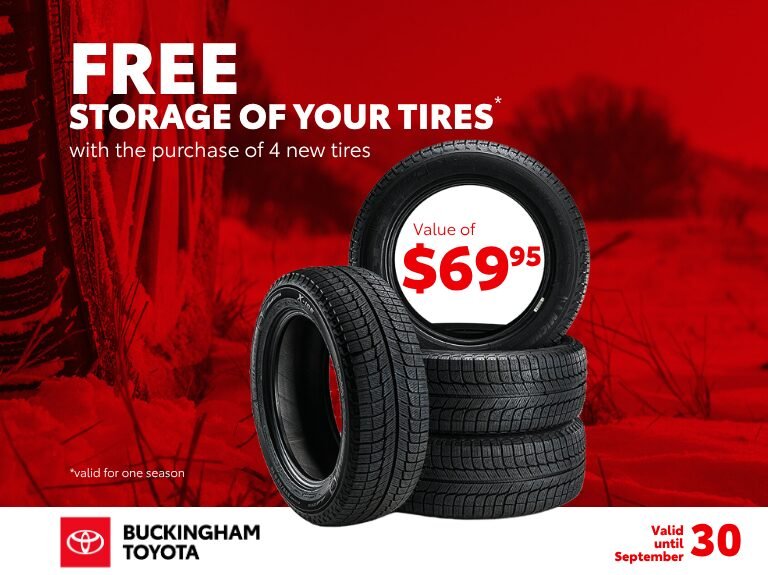 Buckingham toyota   promo pneus bannière
