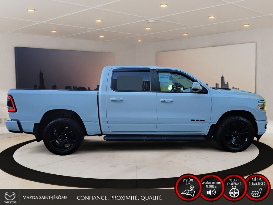 2022 Ram 1500 Sport | caisse de 5 pi 7 po | CUIR | 4X4 | White