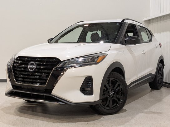 Nissan Kicks SR, Cuir, Sièges chauffants, Carplay, Caméra 360 2024 Blanc