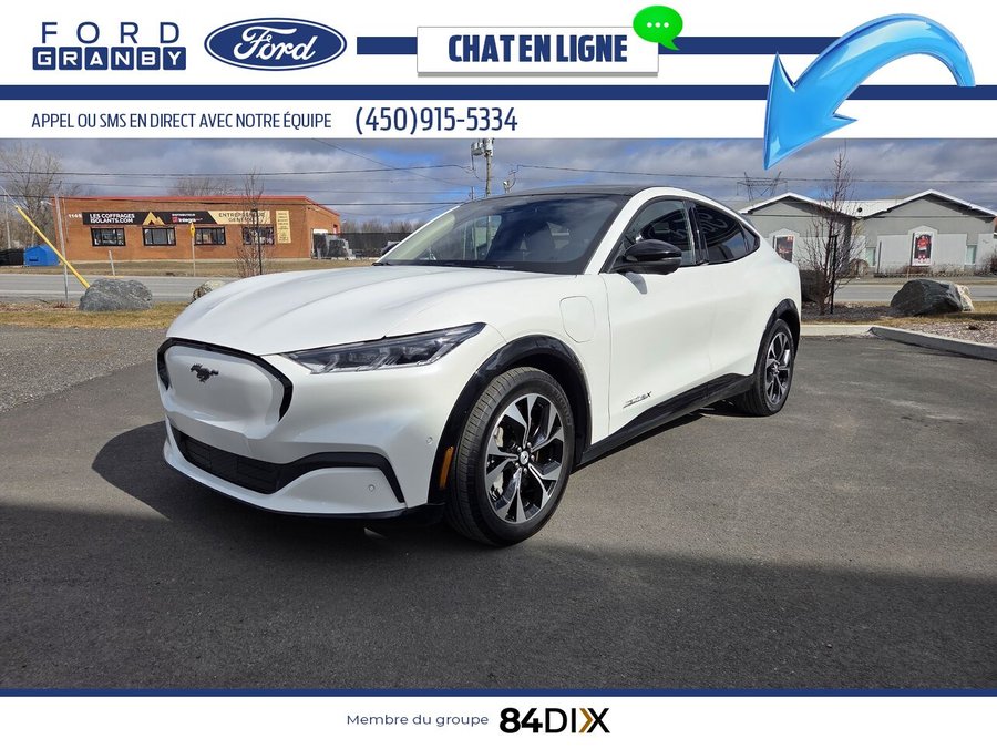 Ford Mustang Mach-E Premium AWD, TOIT PANO 2023 Blanc