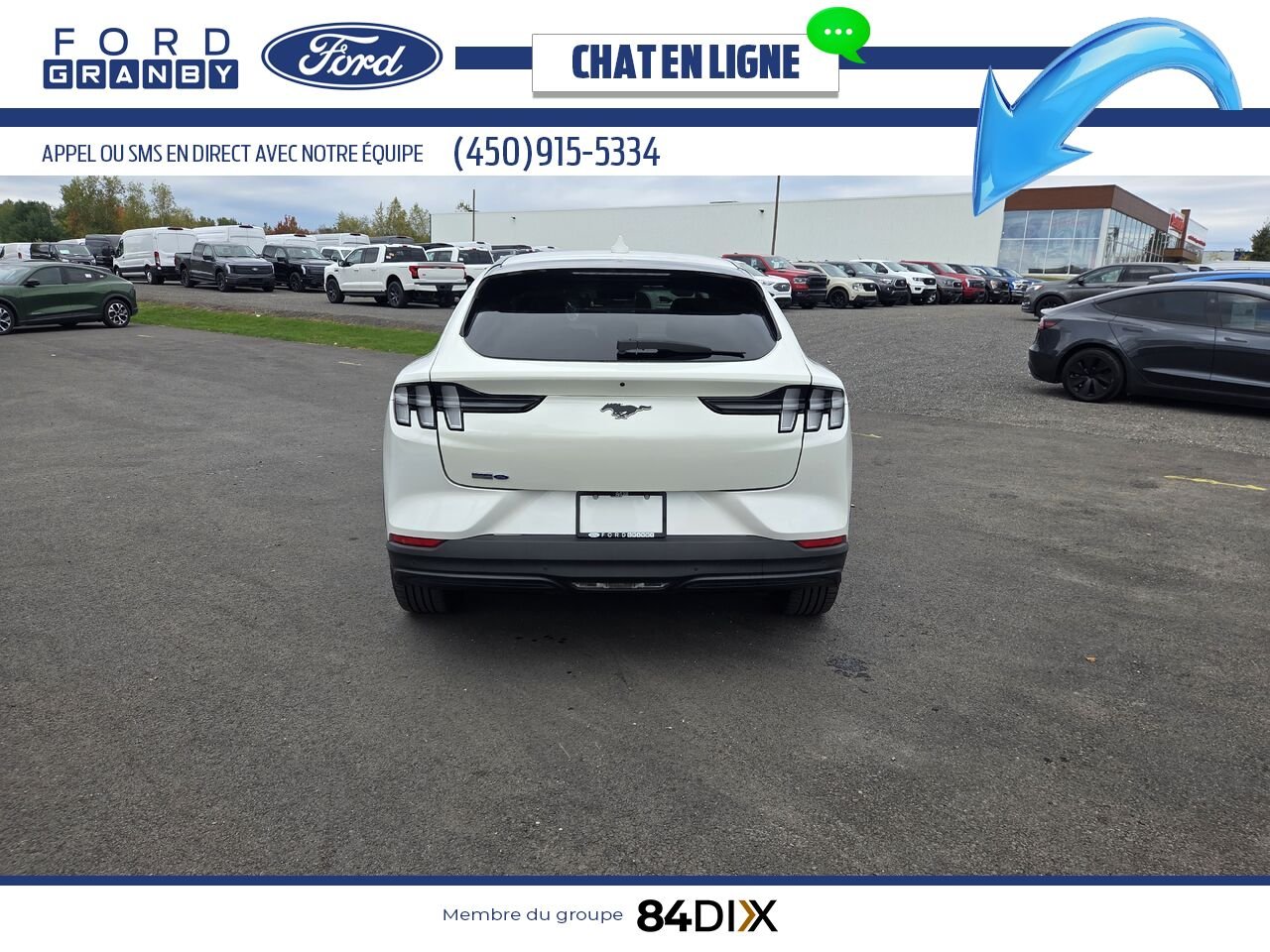 Ford Mustang Mach-E 2022 Blanc Granby - photo #9