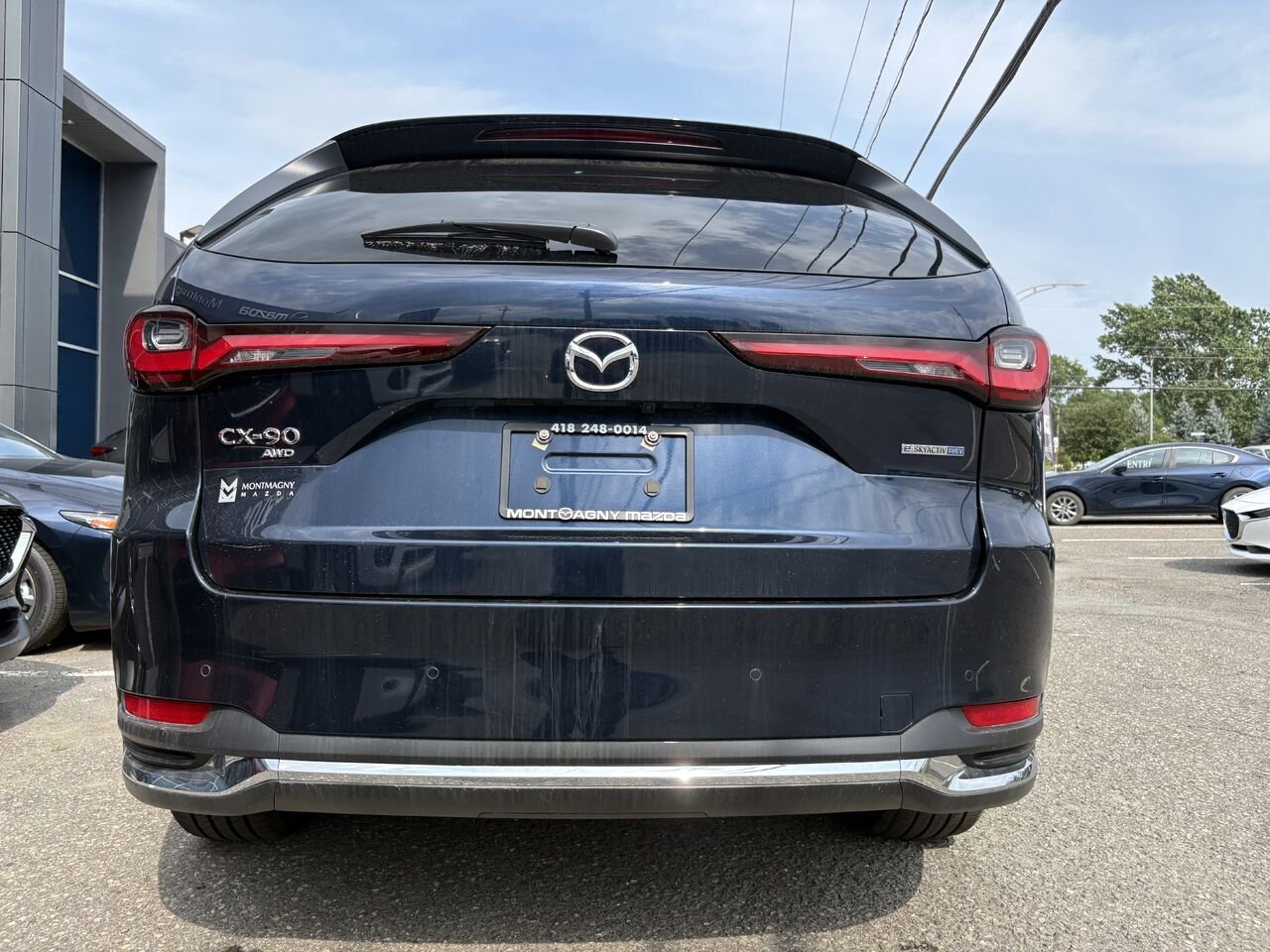 MAZDA CX-90 hybride rechargeable GT TI 2026 Bleu cristal foncé mica Montmagny - photo #3