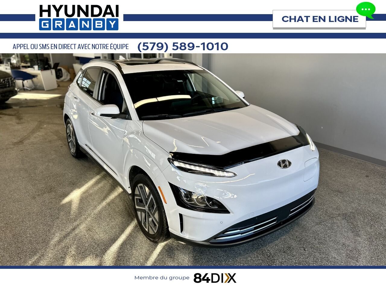 2023 Hyundai Kona Electric White Granby - photo #1