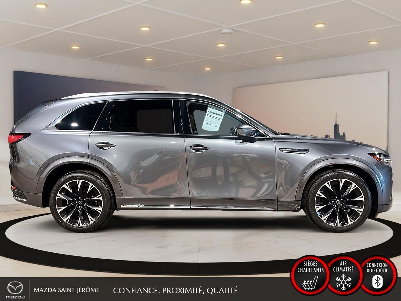 2024 Mazda CX-90 hybride léger Signature | TOIT PANORAMIQUE | AWD | CUIR | SIEGES CAPITAINES | Grey Saint-Jérôme - photo #4