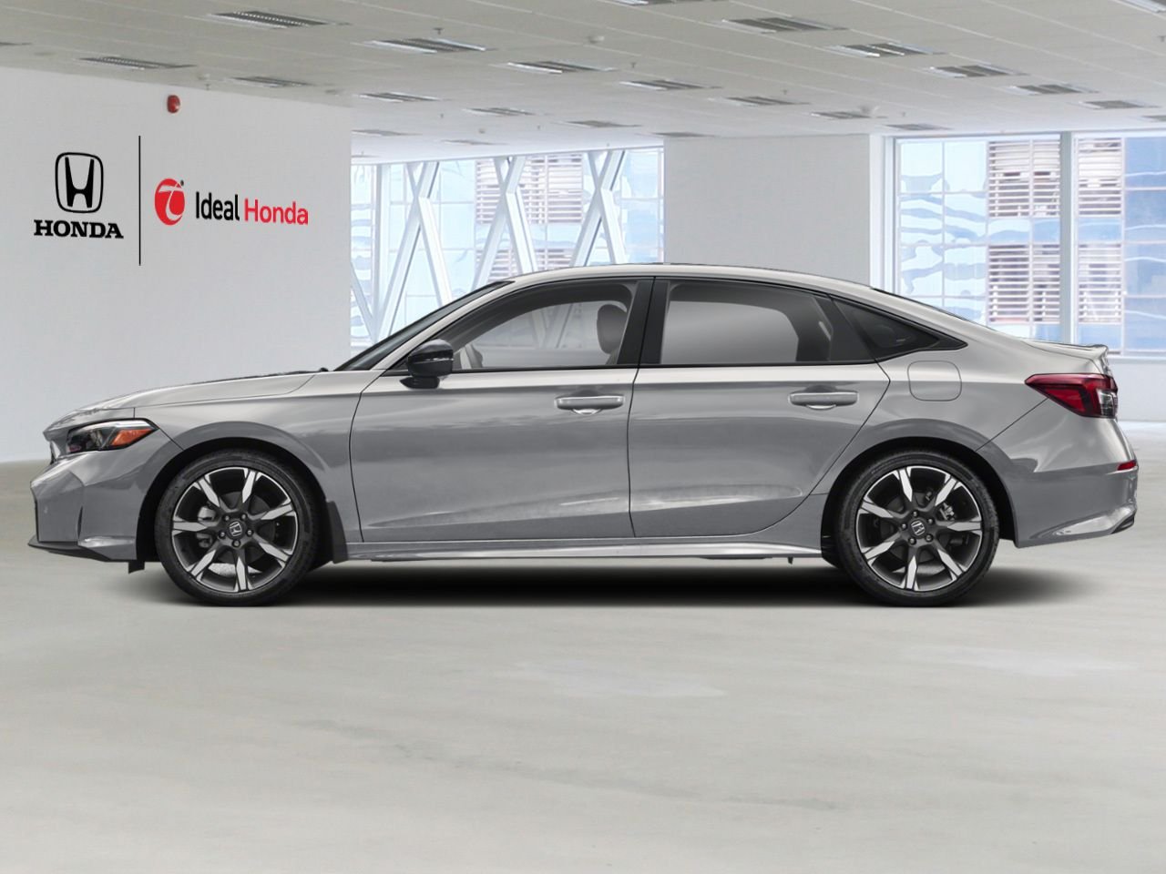 2026 HONDA Civic Sedan Hybrid Solar Reflection Silver Metallic Mississauga - photo #2