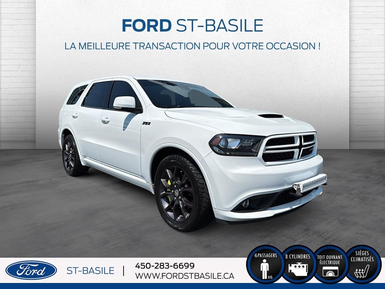 DODGE DURANGO 2015 Blanc Saint-Basile-le-Grand - photo #9